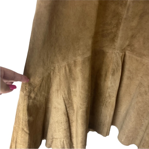 Vintage Brandon‎ Thomas long brown suede skirt size 14 nwt - Picture 4 of 6
